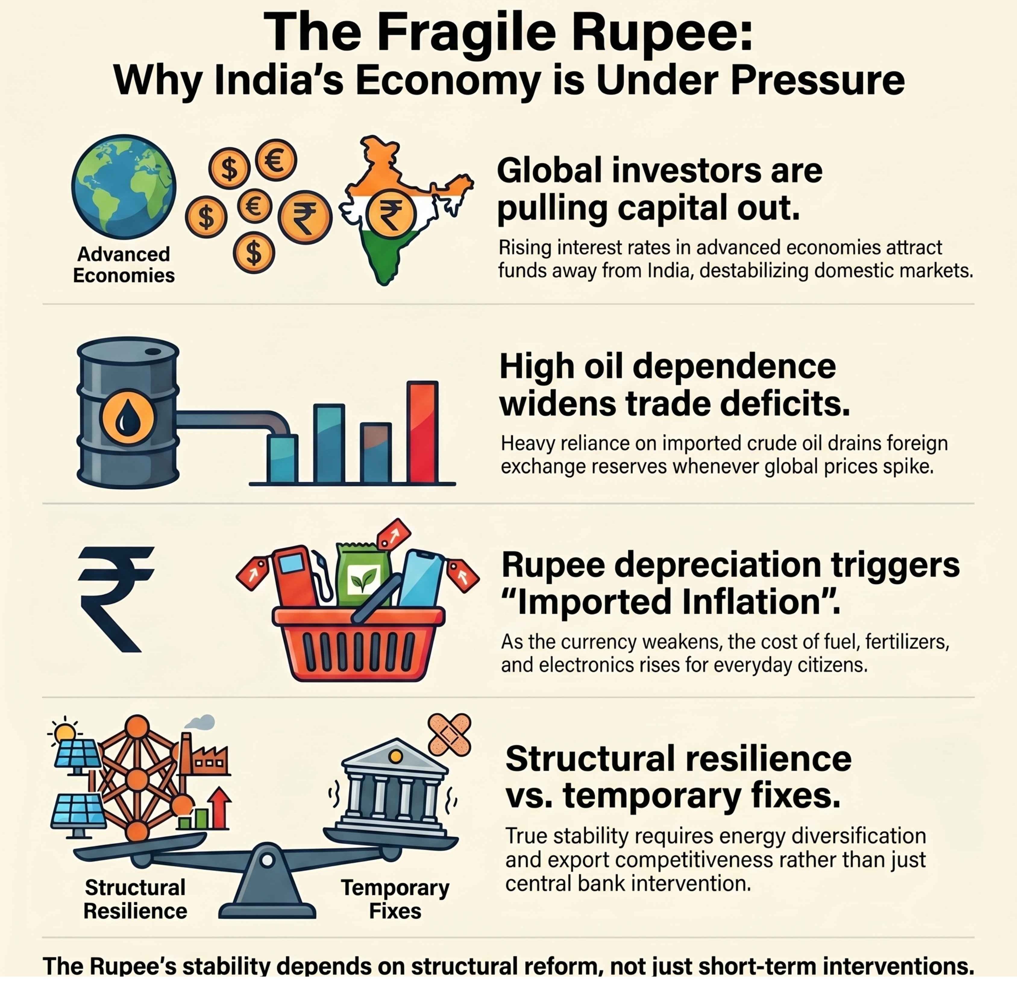 Capital Flight and Pressure on the Rupee